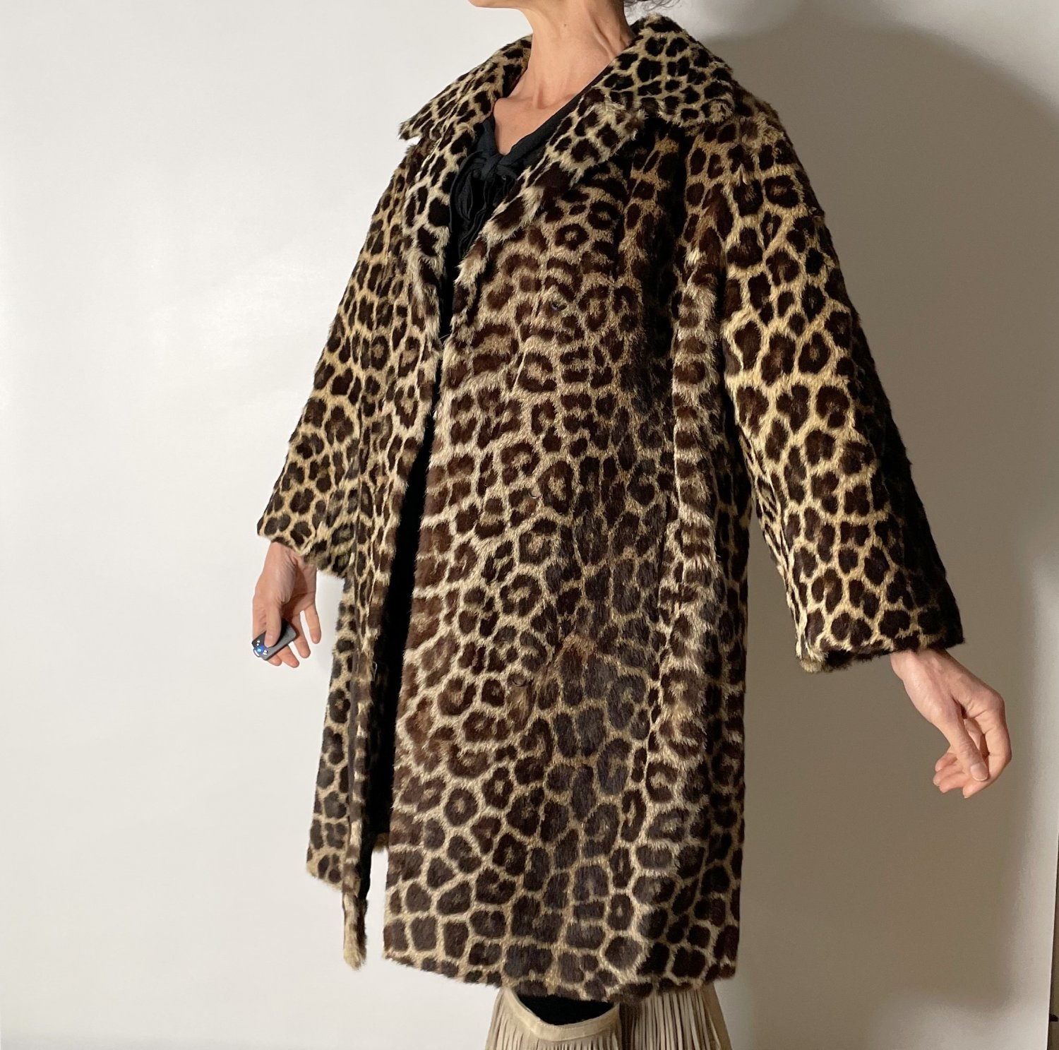 XL/ XXL Circa 1940 Leopard Fur 3/4 Length Coat Size 18 Australian 