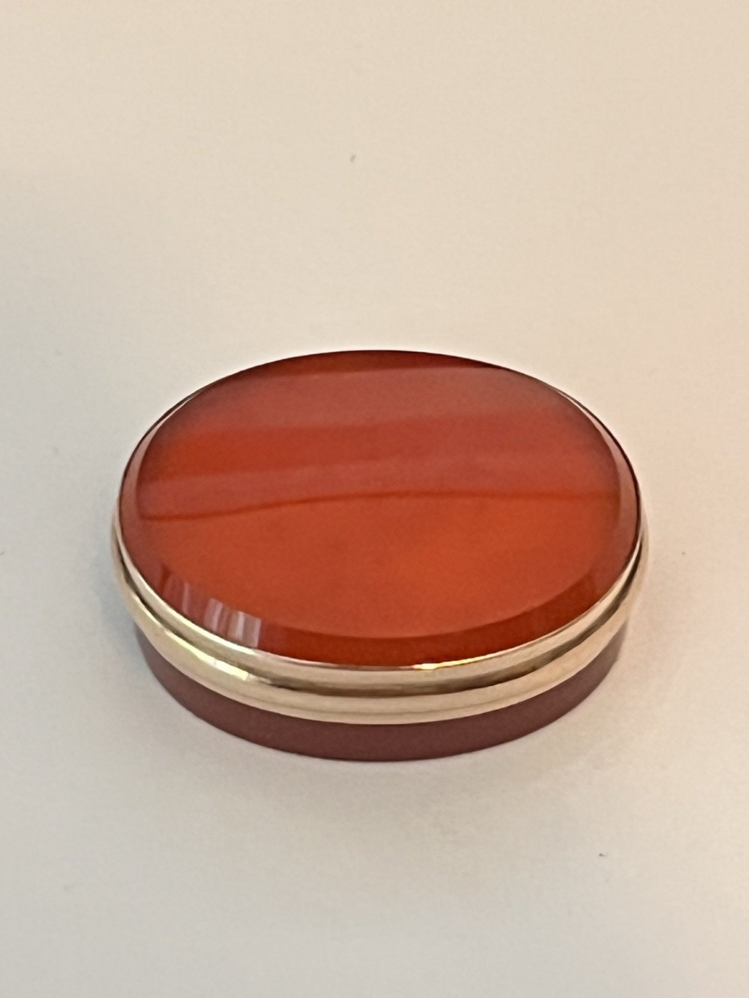 An English Carnelian and Gold Vinaigrette