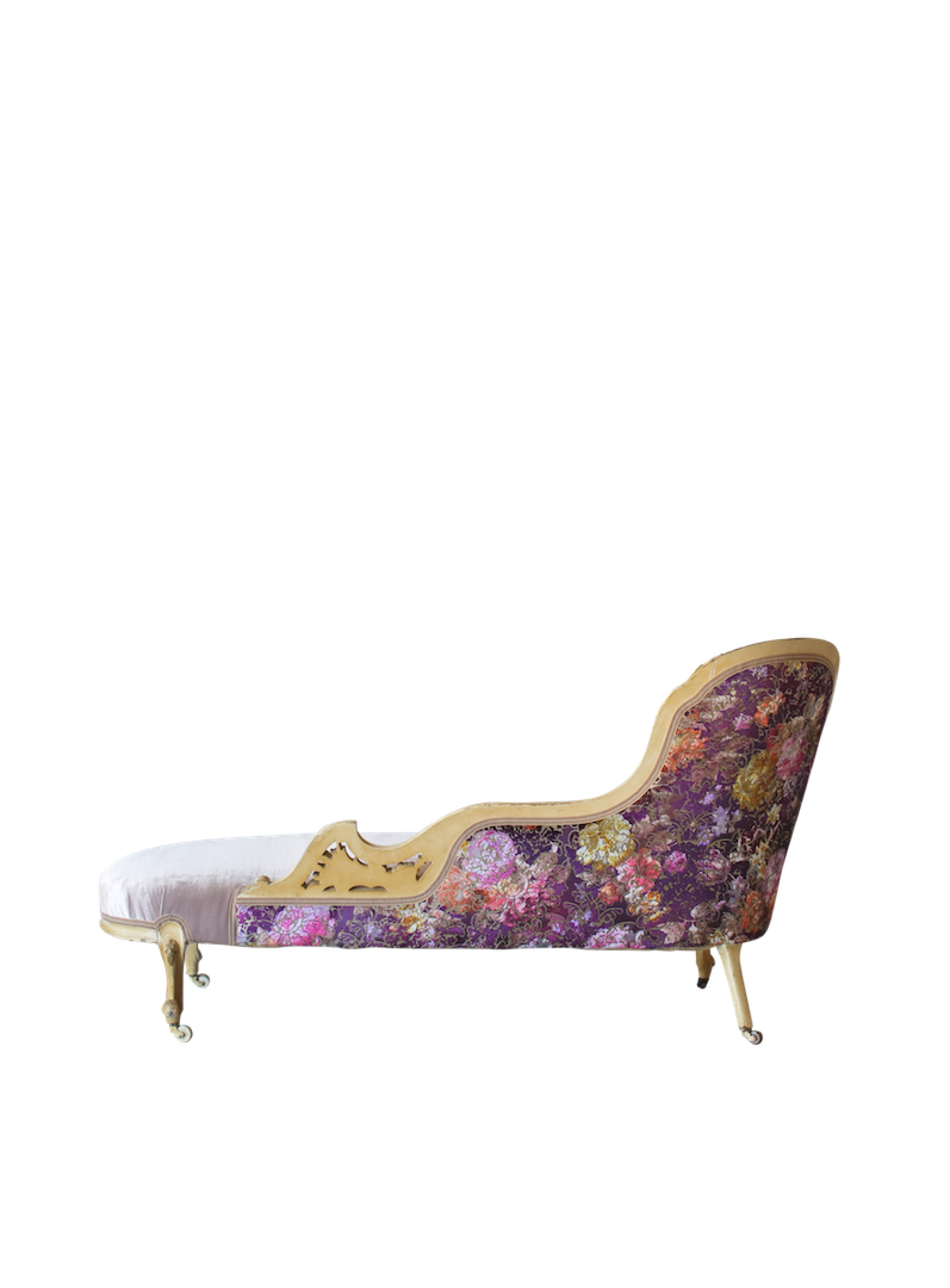 French Parisian Painted Chaise Lounge c.1890, France The Find