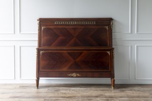 French Empire Style Mahogany Queen Bed