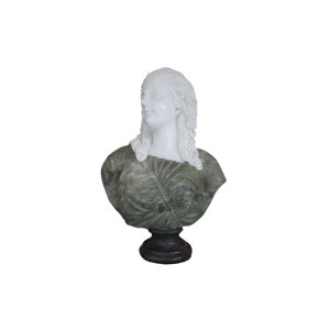 A Very Fine 20th Century Marble Bust of Unknown Woman