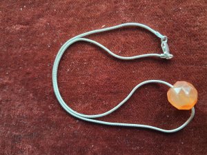 Necklace with an Ancient bead on a silver chain.