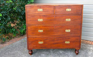 William iv mahogany campaign chest
