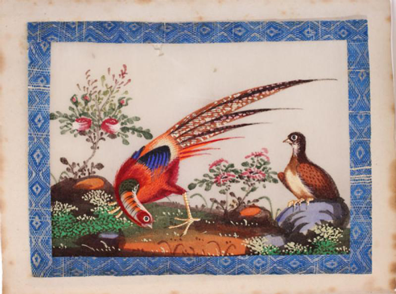 Chinese Pith folio, 22pc-story of tea &#38; birds