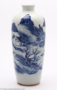 Chinese vase, landscape&#38; poem, 19th century