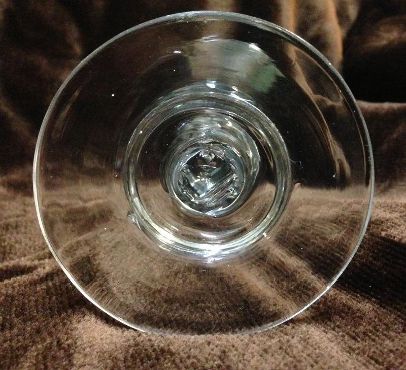 1202-4   English George I baluster wine glass