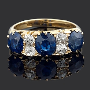 Victorian sapphire & diamond ring