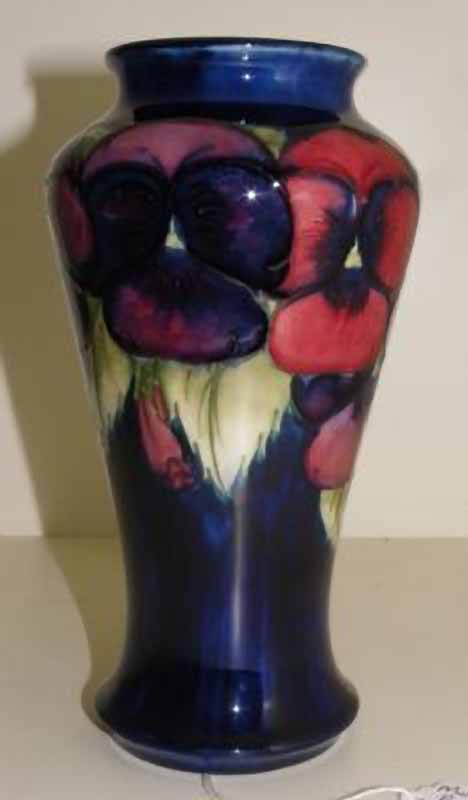 Moorcroft Pottery Vase - Pansy