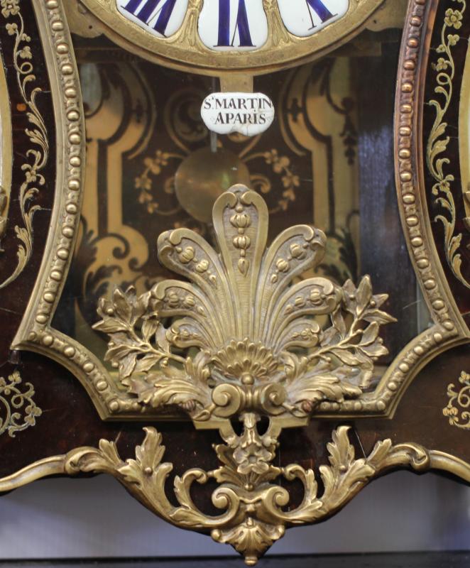 18TH CENTURY LOUIS XV BOULLE BRACKET CLOCK.