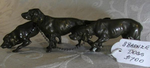 Bronze Hunting Dogs