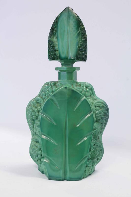 C1930 Bohemian Malachite Glass