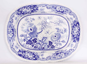 C1829-1840 English Porcelain Meat Platter Attribut