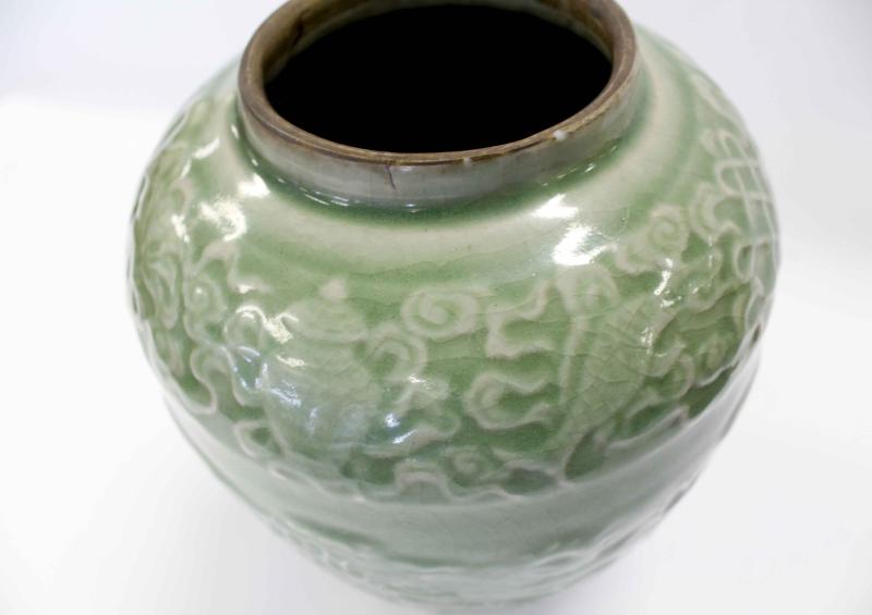 C1900 Oriental Celadon Vase