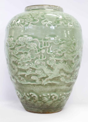 C1900 Oriental Celadon Vase