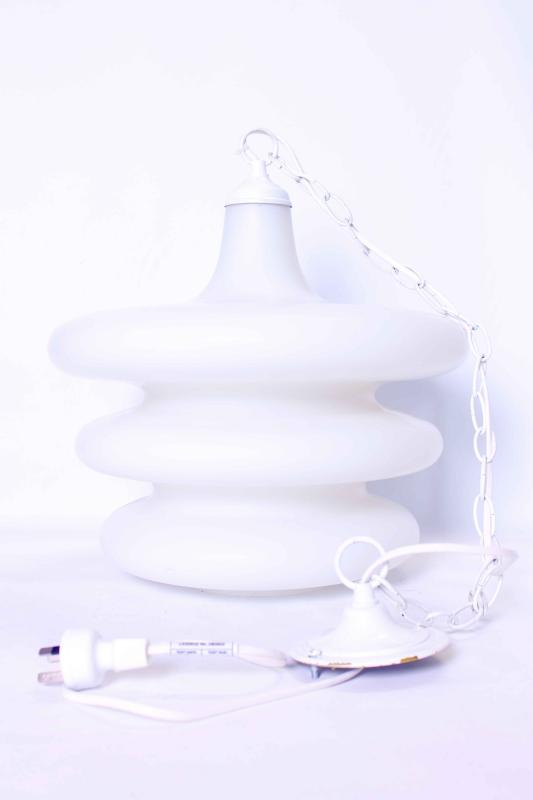 C1970 European Milk Glass Beehive Light