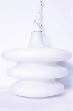C1970 European Milk Glass Beehive Light