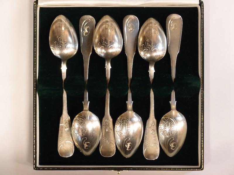 19081917 Moscow Set 6 Russian Silver Spoons 1910 Roy's Antiques Pty