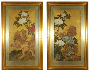 Edo period paintings of Karashishi