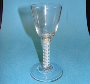 George III  DSOT Wine Glass - Fine Spiral Gauze
